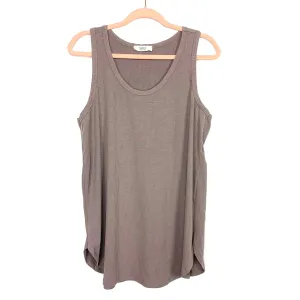 A.Gain Grey Ribbed Racerback Tank Top- Size 1XL