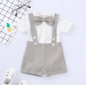 ARCHIE BOW TIE BODYSUIT & OVERALLS