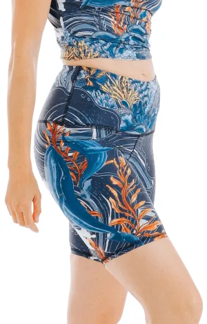 Biker Shorts in Whale Hello