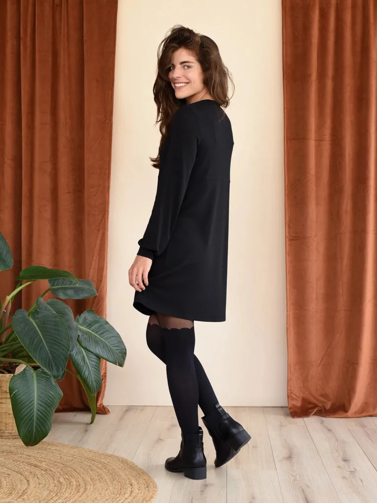 Charlotte Black Rib Dress