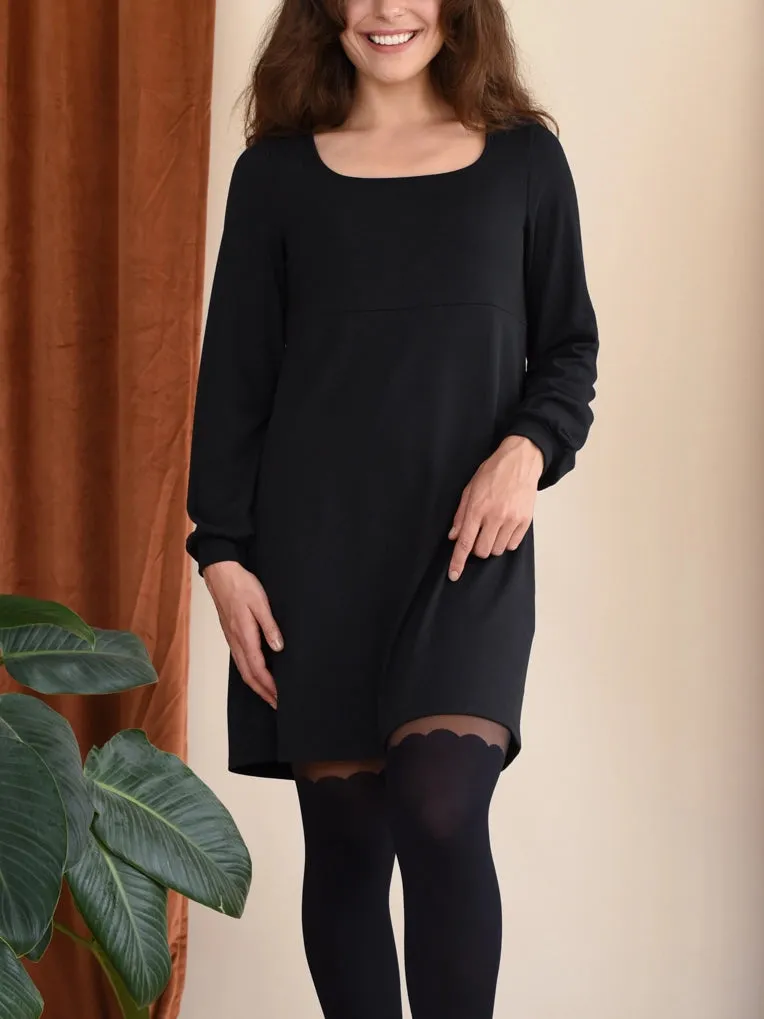 Charlotte Black Rib Dress