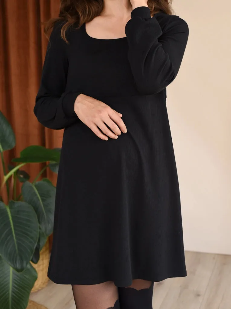 Charlotte Black Rib Dress