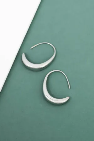 Crescent Moon Thread Drop Earrings