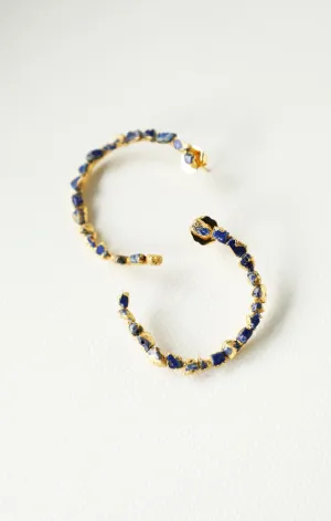 Lapiz Lazuli Hoops