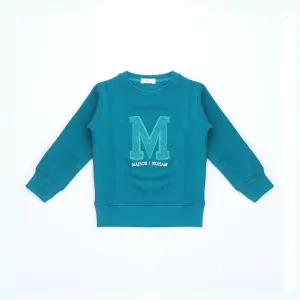 MG - Kids 'Sea Green' Patched Fleece Sweatshirt MG521