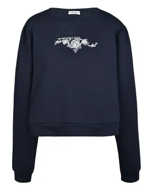 Rosette Logo Crewneck - Navy